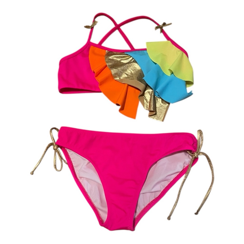 Girl’s Bikini Set with Ruffle Detail